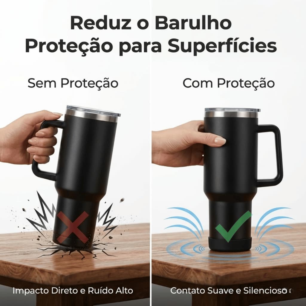 Base de Silicone 7cm para Garrafas Antiderrapante para Garrafa Térmica Copo Protetor Garrafas de 600ml a 1200ml