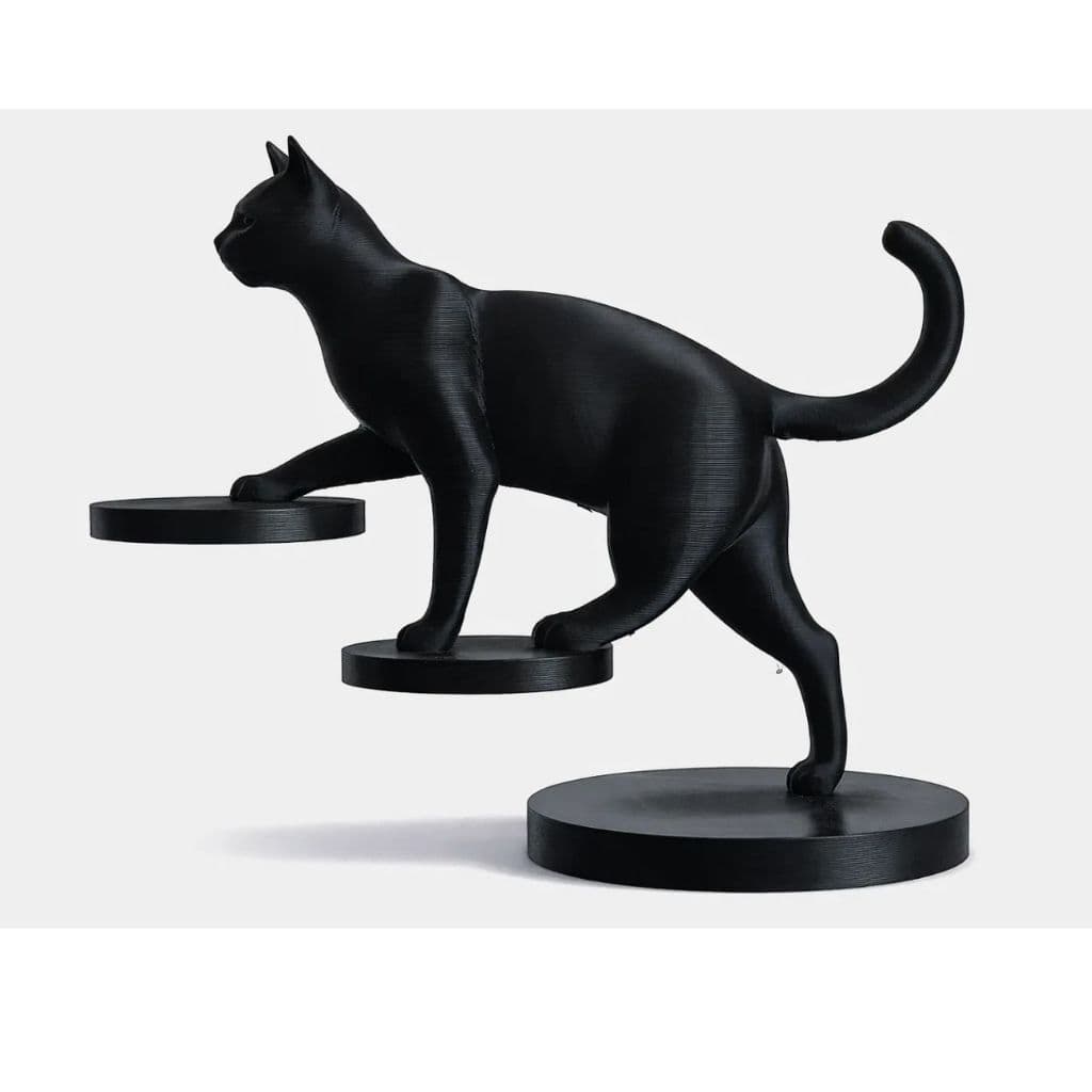 Estatueta Gato Equilibrista Escultura Decorativa Moderna Casa