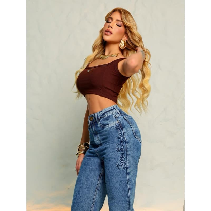 MOM Jeans Premium Lança Perfume 100% algodão | Estrutura perfeita | Caimento impecável