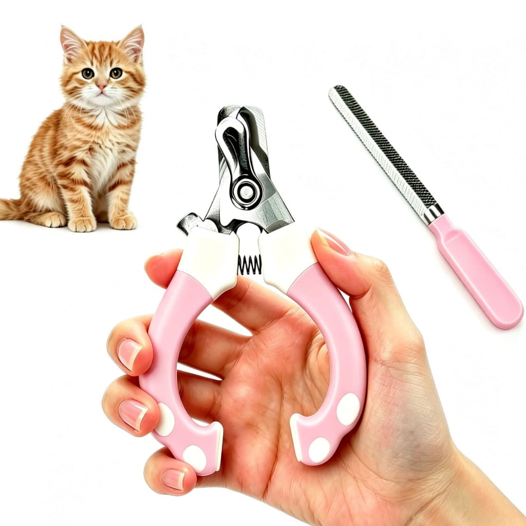 Cortador de Unha para Cachorro e Gato Pequeno com Lixa Kit Seguro Super Afiado