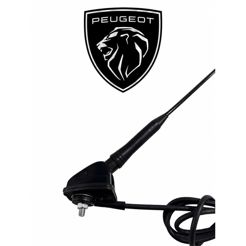 Antena Dianteira Haste Curta Preta Compatível Com Peugeot 106 206 207 306 Pickup Hoggar