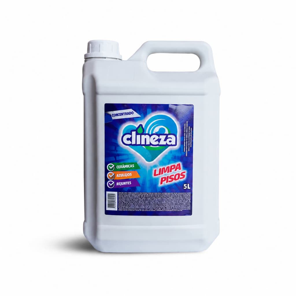 Limpa Pisos Polido e Esmaltado Clineza 5L Remove Sujeira Difícil e Encardido