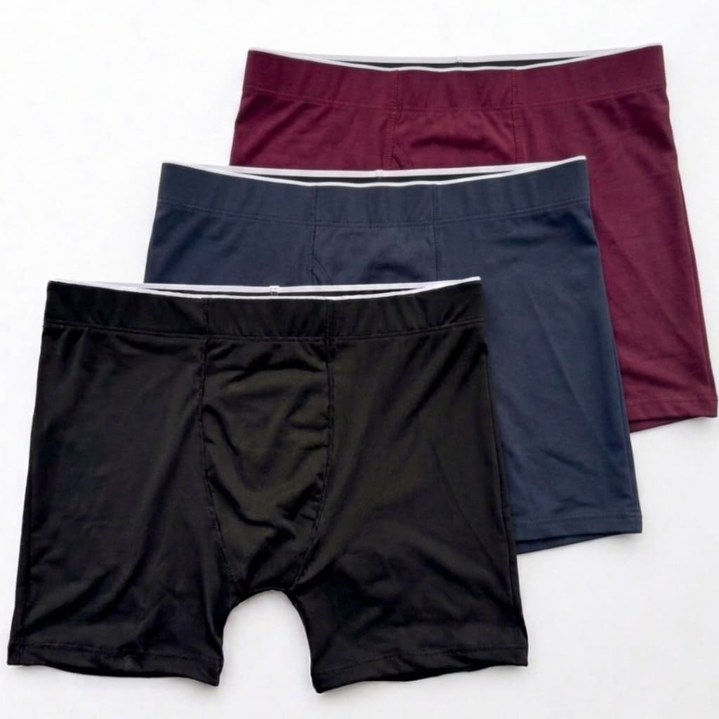 Kit 3 Cuecas Box Masculina Lisa Não Enrola Forro Algodão antialérgica Plus Size Cueca Boxer juvenil