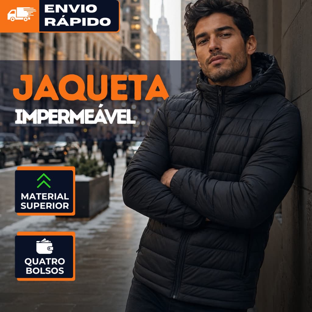 Bobojaco Unissex de Inverno Nylon Com Capuz Removível e Zíper