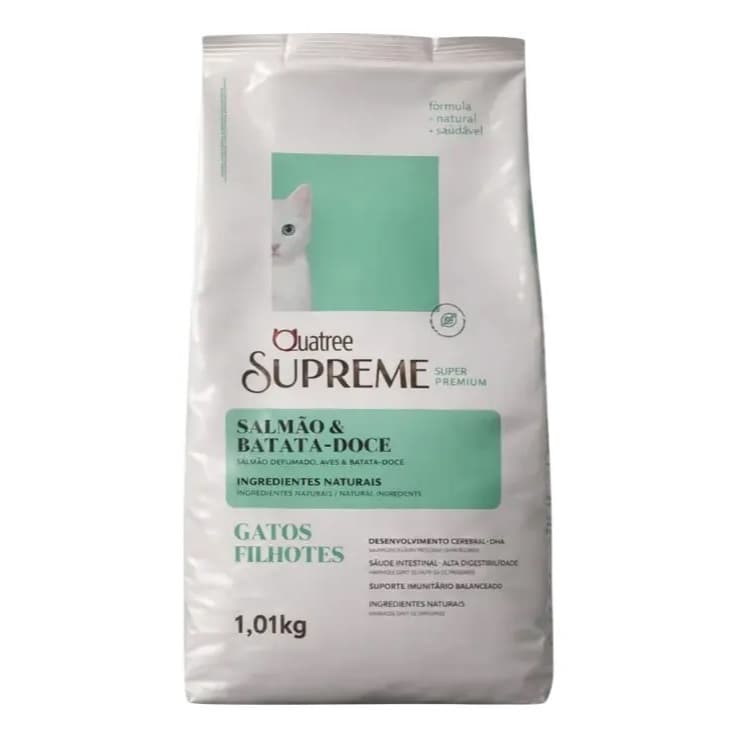 Ração Quatree Supreme para Gatos Filhotes Super Premium 1,01 KG Original Validade Longa Envio Rápido