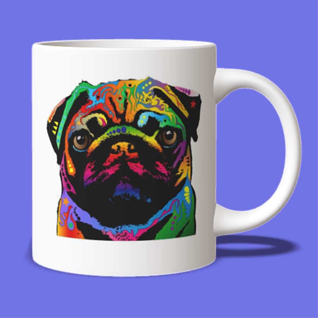 Caneca de Cerâmica Pug Cachorro Dog 325 ml