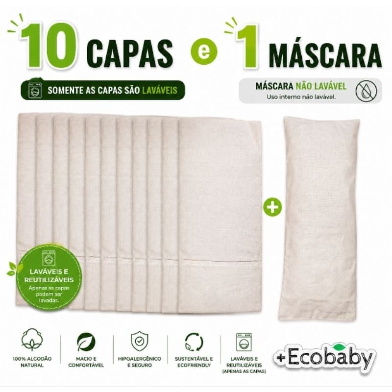 Máscara Aromática de Sementes e Ervas + 10 Capas | Conforto para Olhos e Relaxamento Natural.