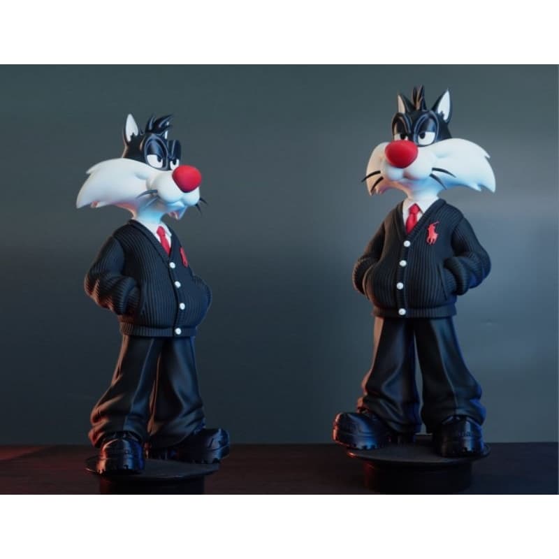 Boneco Frajola Street Style Premium 25 e 35cm Decorativo Colecionável Personagem Clássico Alta Qualidade Geek LooneyTune