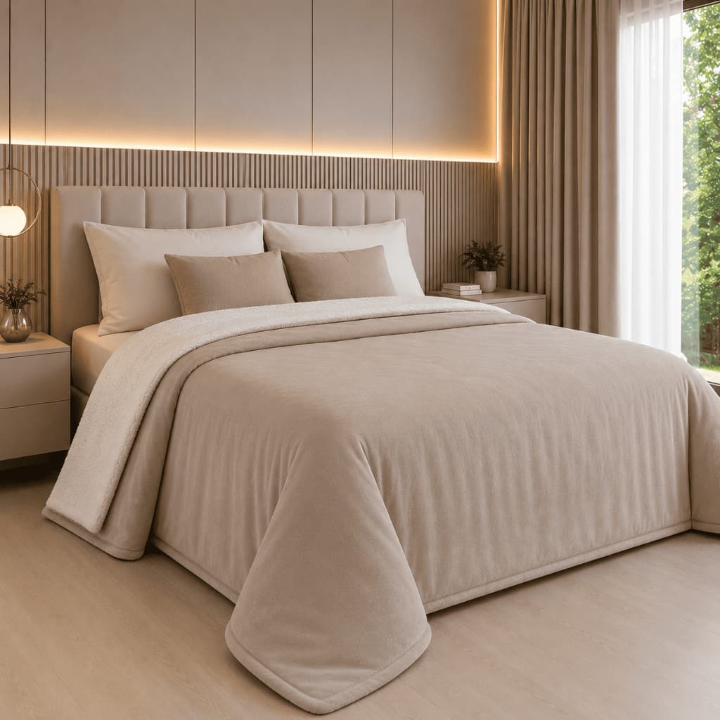 Coberdrom Sherpa Soft Premium 2,40x2,10 Dupla Face Ultra Macio