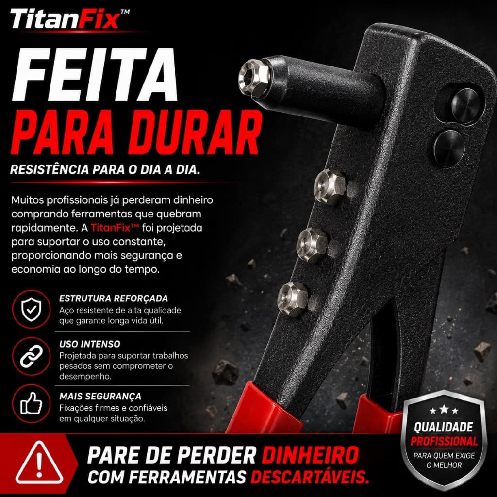 Rebitador Manual Profissional 95 Polegadas Ferramenta Rebite Resistente Facil Uso