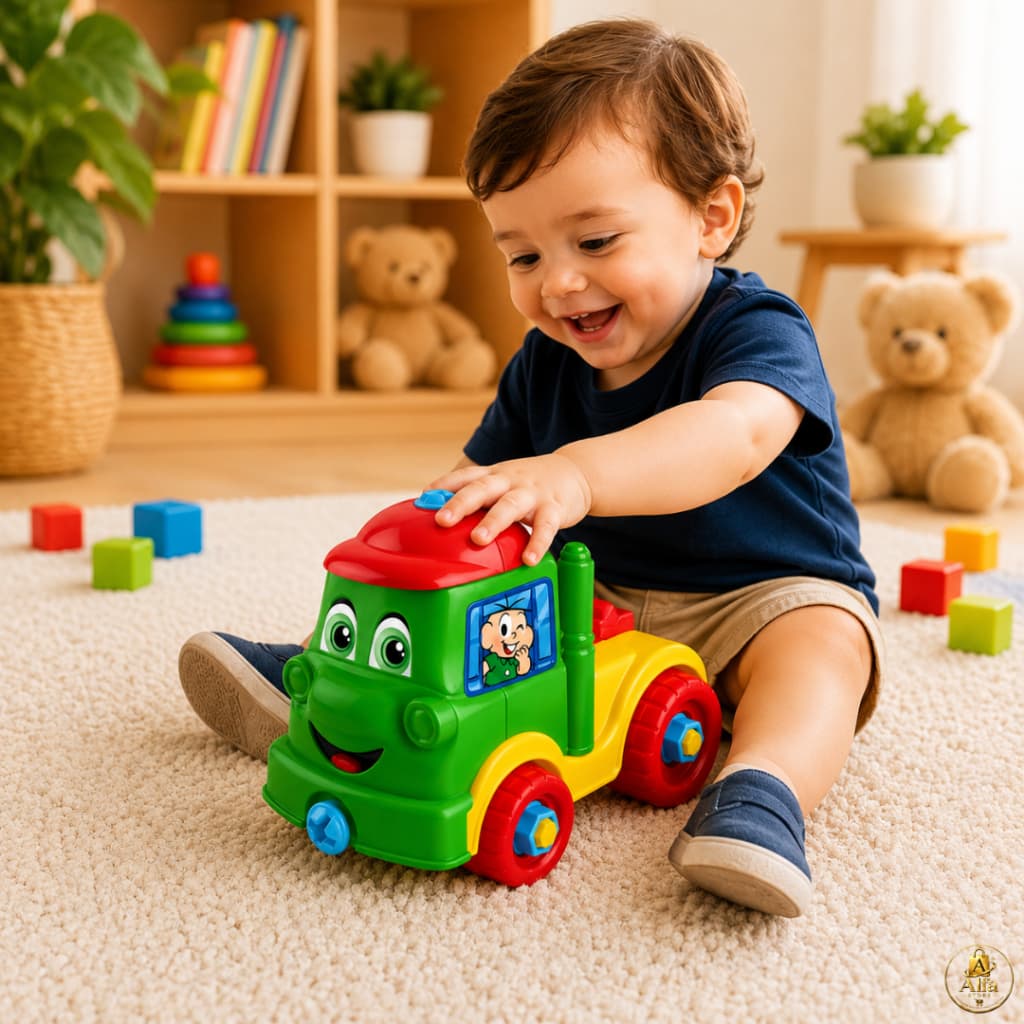 Caminhão Brinquedo Infantil Colorido Educativo Diversão Imaginação Presente Criança Cascão Turma da Mônica