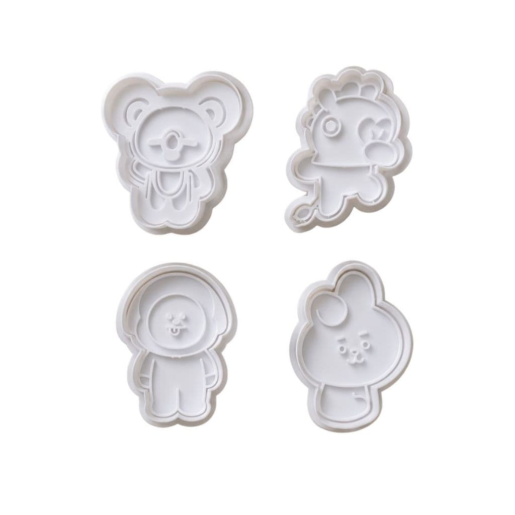 Kit 4 Cortadores Biscoito Bichinhos Cookie Pasta Americana