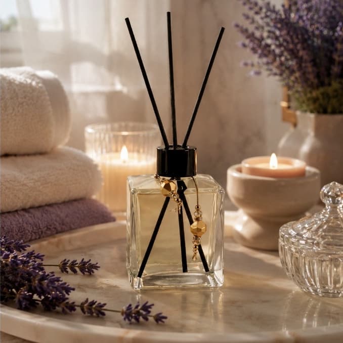 Difusor De Ambiente 100ml Vidro Aromatizador Com Varetas e Pingente