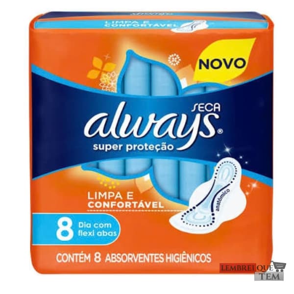 Absorvente Always Seca Com Abas P 8 Unidades