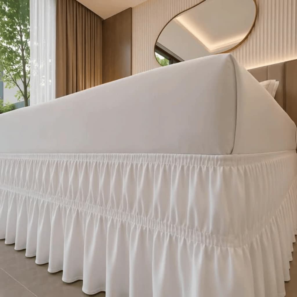 Kit Saia Para Cama Box King Size Com Elástico Hotelaria Hotel Atacado Protetora Branca 5 10 15