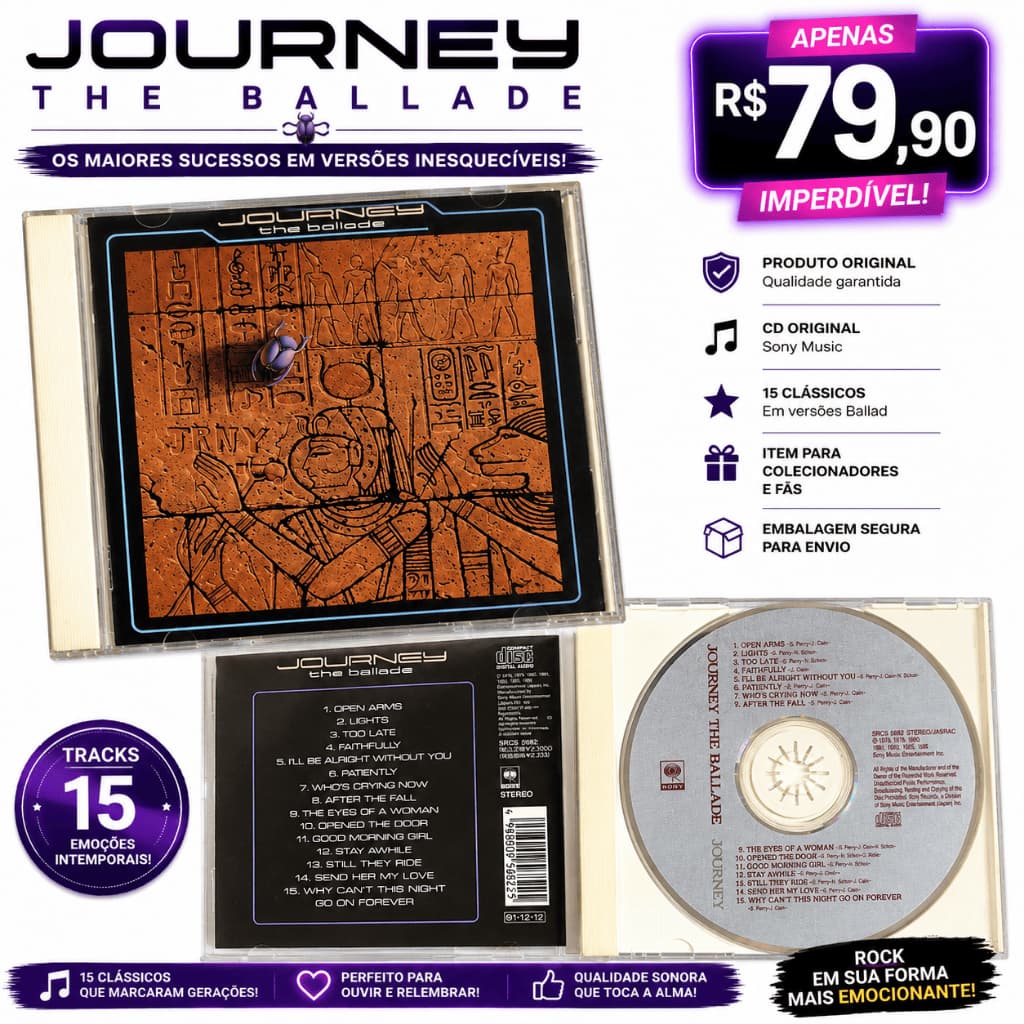 CD Journey The Ballade Original Sony Music Importado 15 Faixas