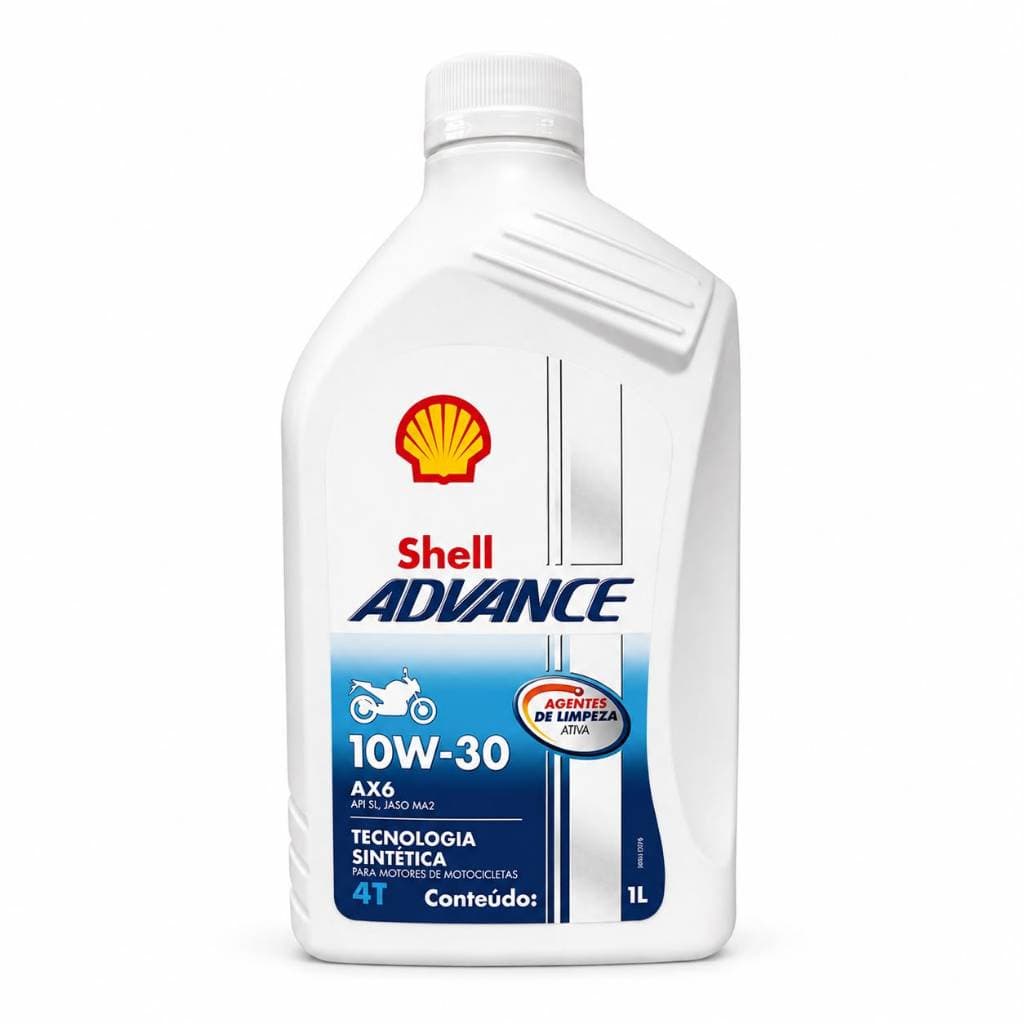 Óleo Shell 10w30 Moto 4t Advance Ax6 Semi Sintético 1 Litro