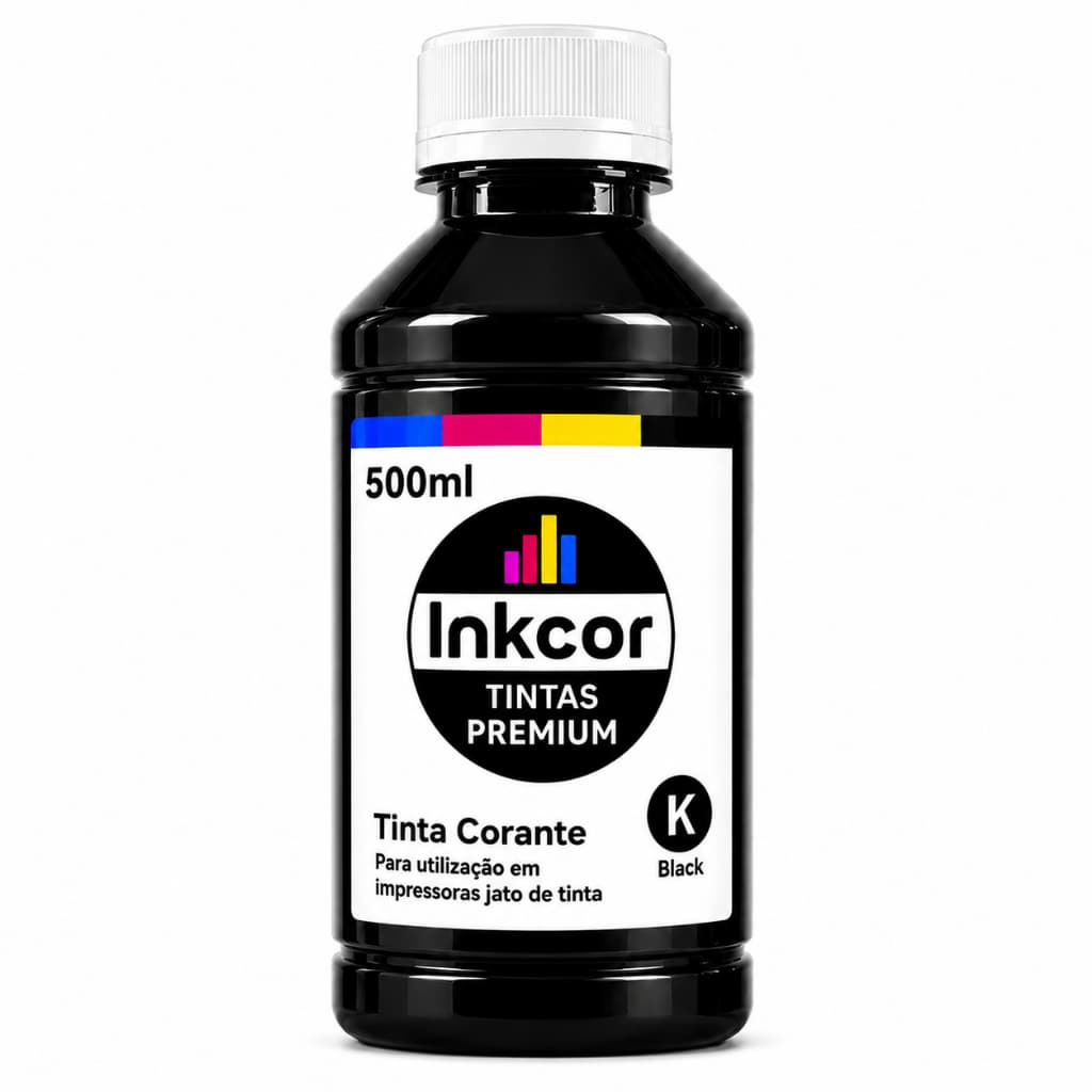 Tinta Recarga Cartucho Preto 668 667 664 662 Compatível Impressora HP 2774 2874 1516 Contém 500ml