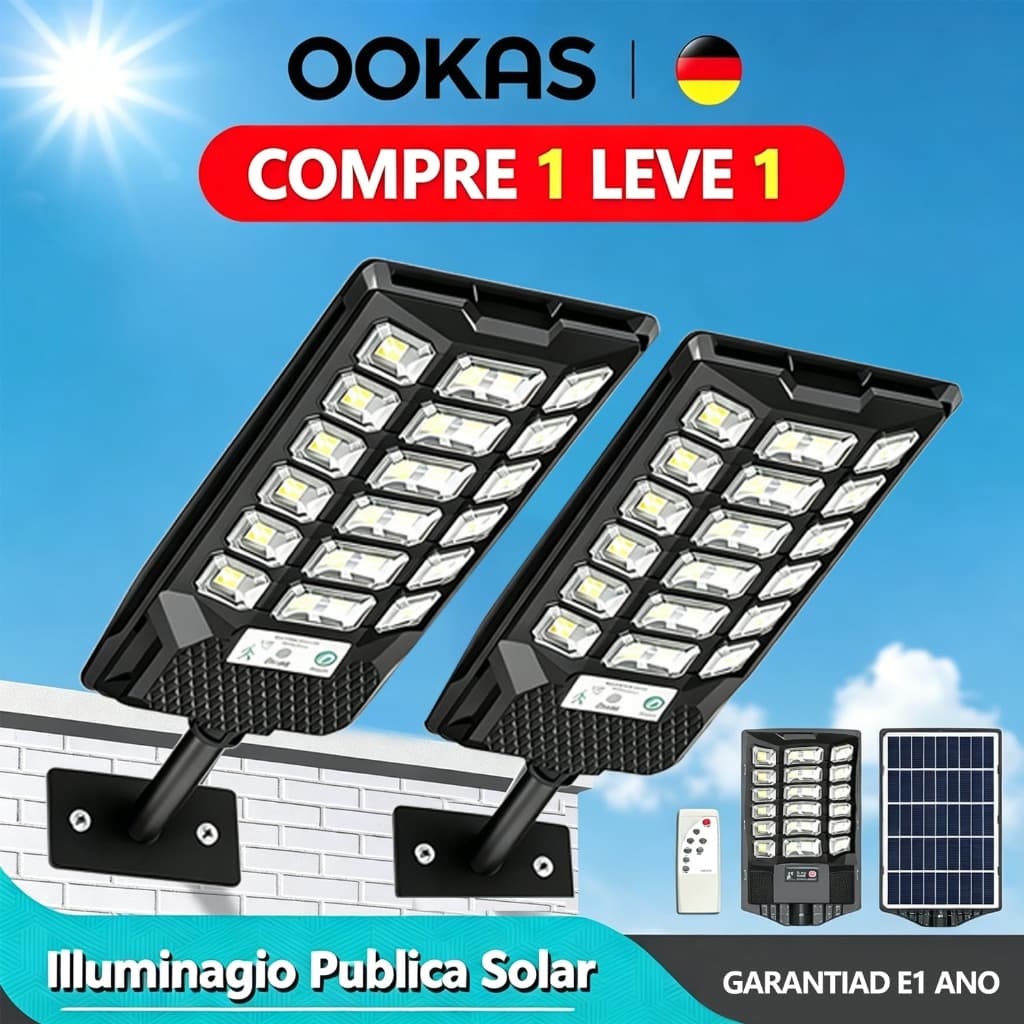 OOKAS 120X Luminária 120000W luz Solar LED Postes De Iluminação Extragrandes À Prova D'água IP66 Para Iso Externo