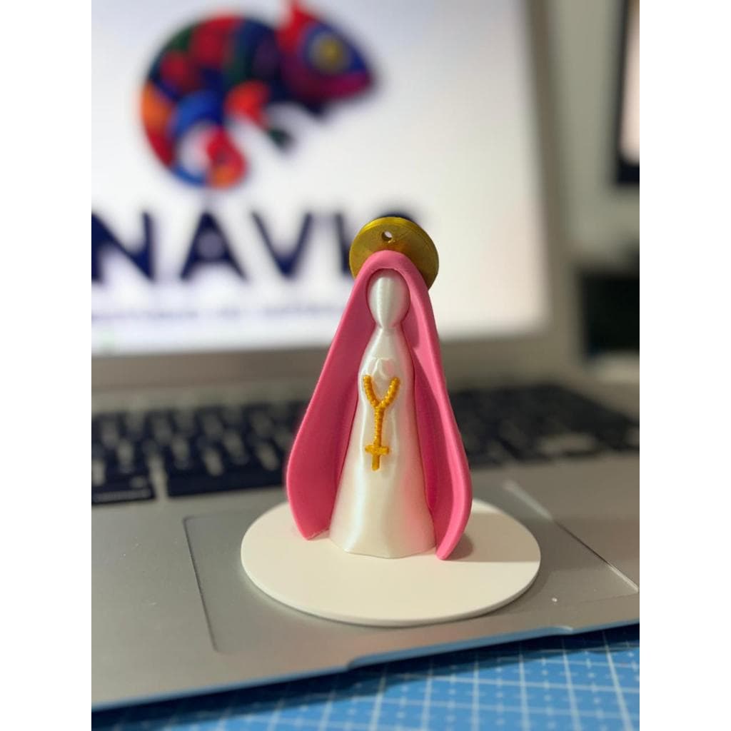 CHAVEIRO NOSSA SENHORA 3D MANTO ROSA CHAVEIRO CATOLICO