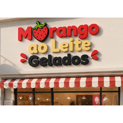 Logo em PVC Expandido 20mm Personalizada para Fachada Comercial, Loja, Clínica e Escritório Sob Medida.