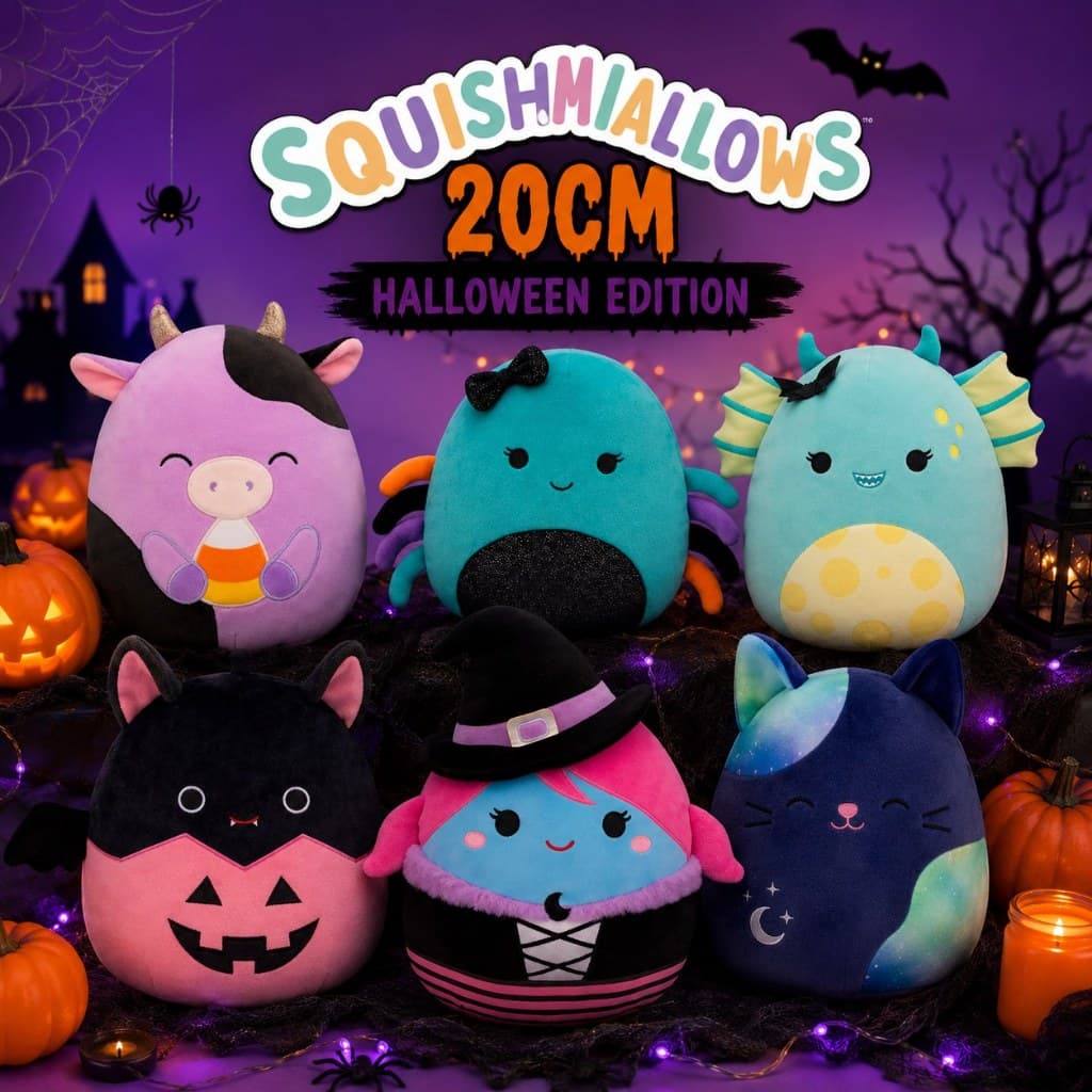 Pelúcia Squishmallows Halloween 20cm - Diversos Modelos Colecionáveis