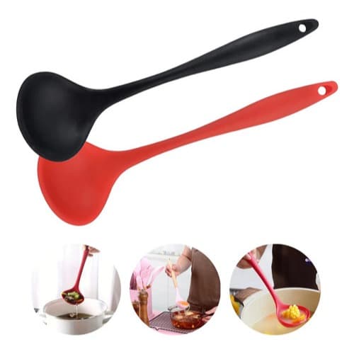 Conchas de feijão sopa caldo talher Silicone Cozinha Panela Antiaderente Resistente Culinaria