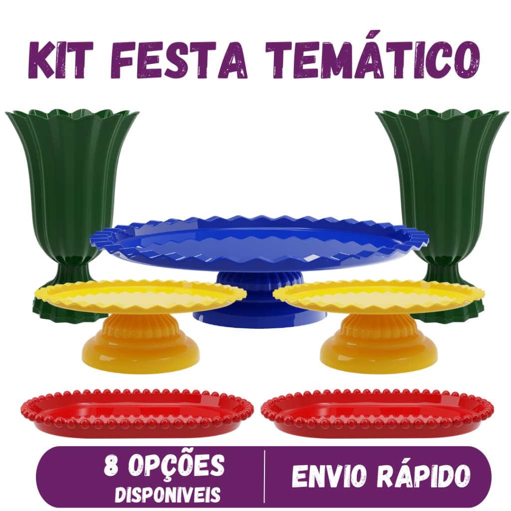 Kit Temático Festa Aniversário 7 Peças