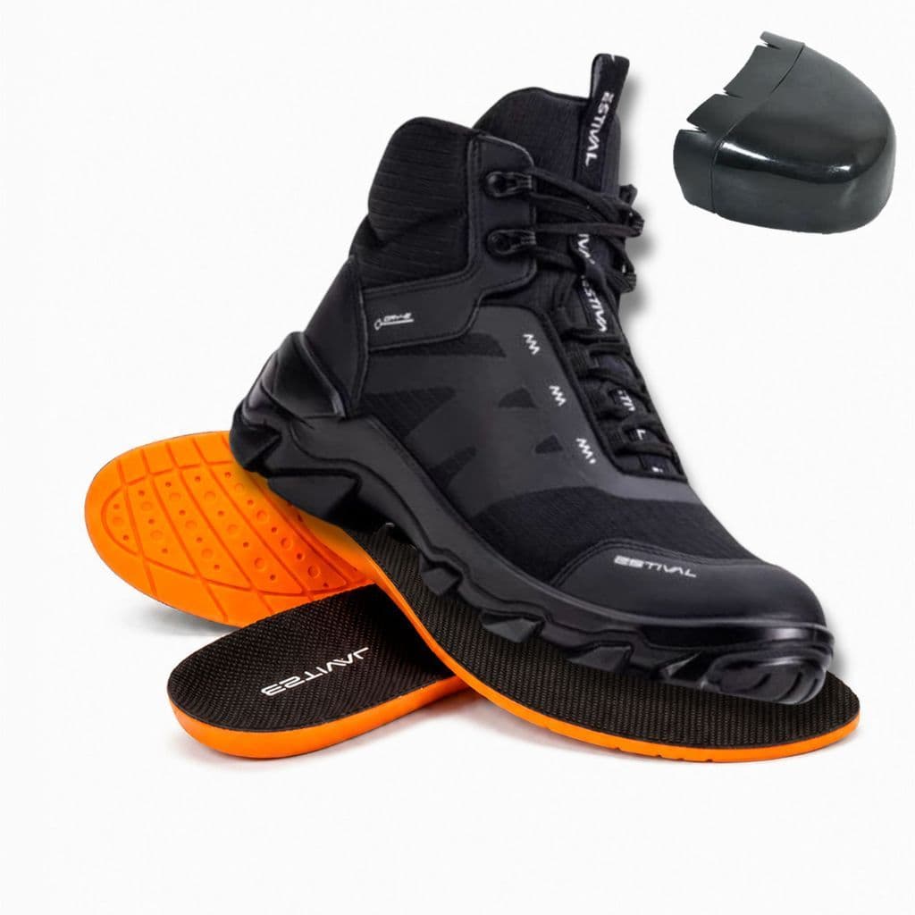 Bota Estival Segurança Estival Hybrid Future HB7000 All Black Biqueira Composite + Palmilha PU Confortável Resistente