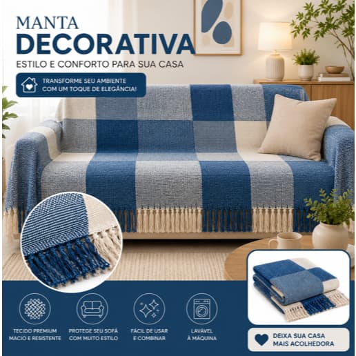 Kit 2 Manta Para Sofá Cama Gigante Grande Decorativa Capa Protetora 2.10x1.20 Luxo