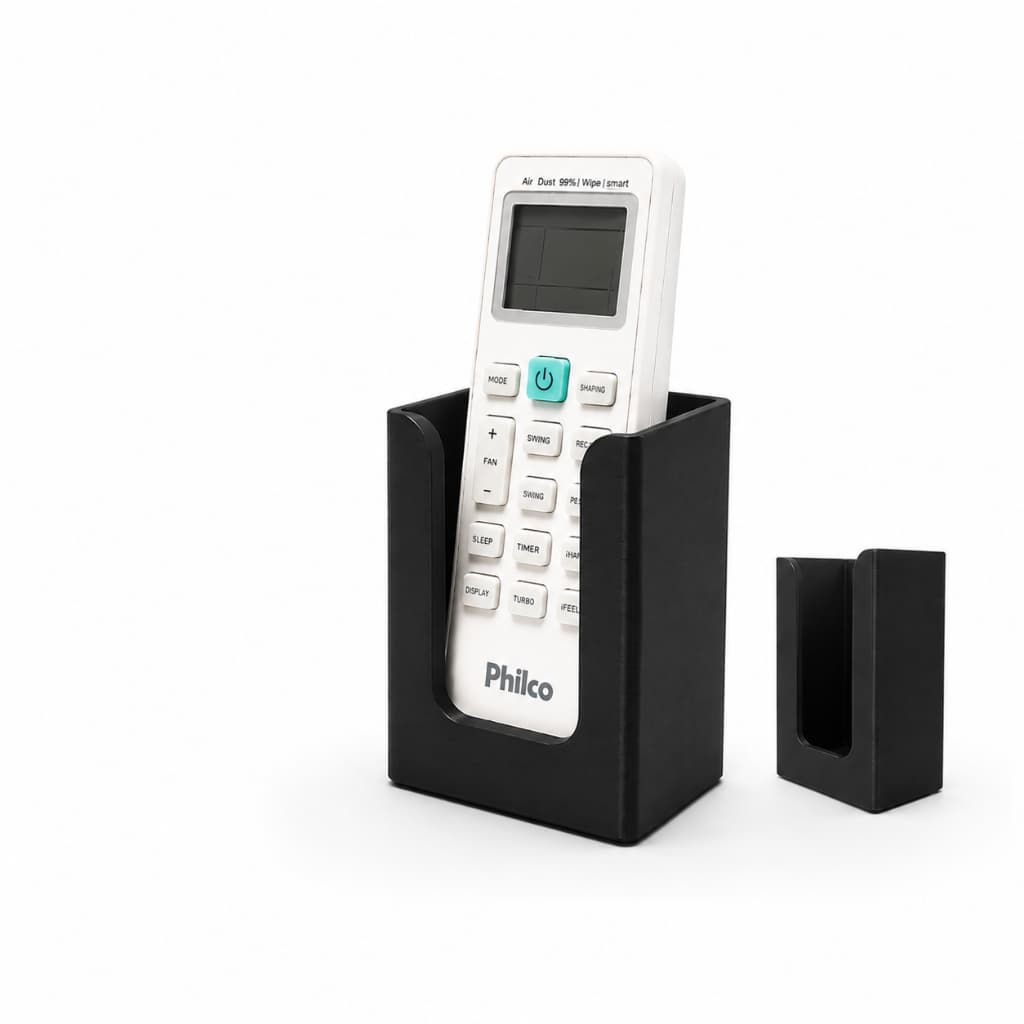 Suporte Porta Controle Remoto Ar Condicionado Parede Universal Organizador preto