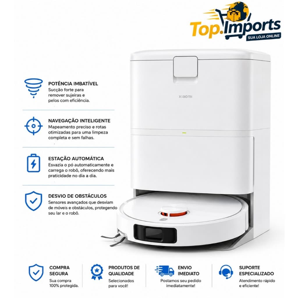 Robô Aspirador H50 Pro 15000Pa Ultra Potente Base Auto Limpante Mapeamento Inteligente 2026