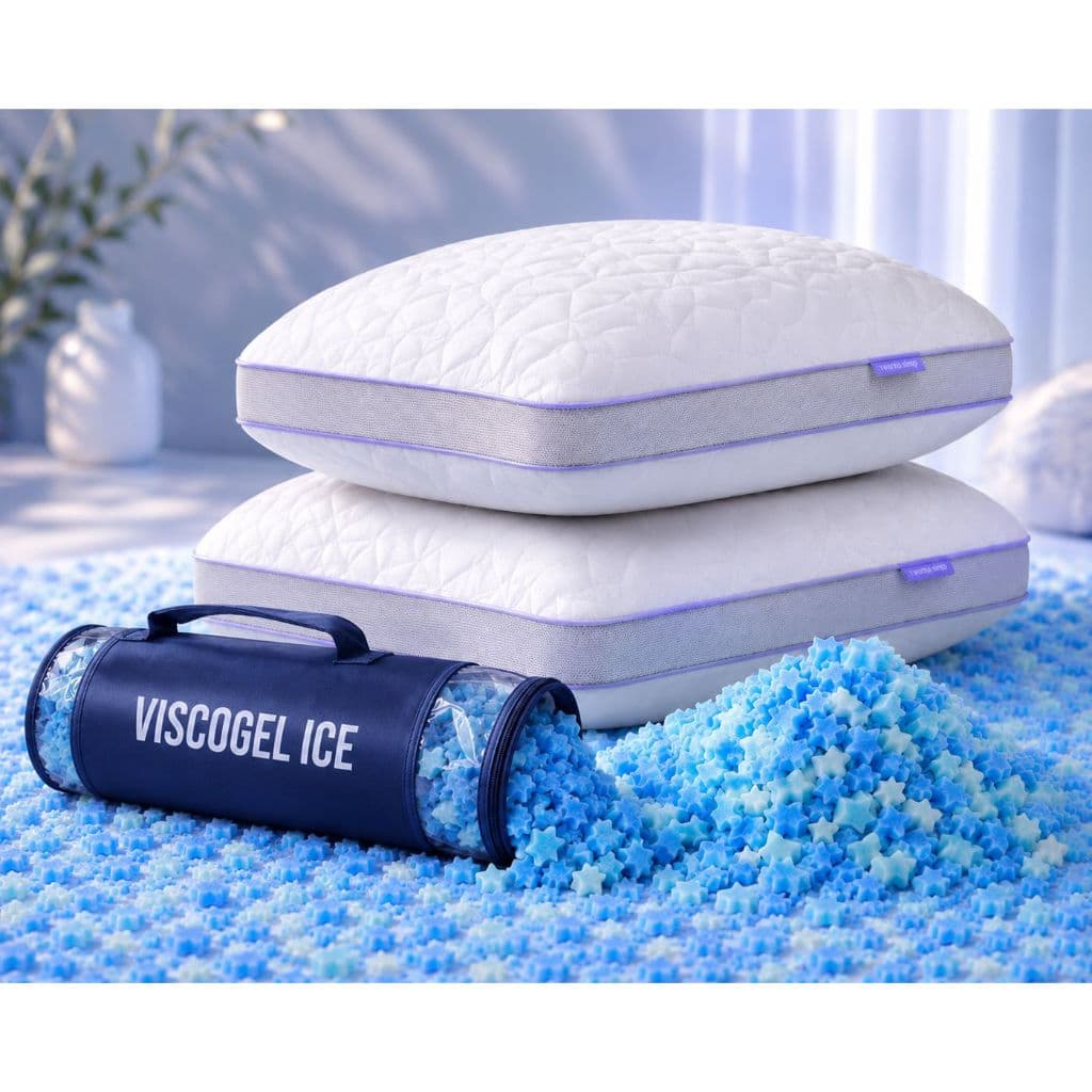 TRAVESSEIRO VISCOGEL ICE ESPUMA NASA 18 cm ALTURA 01 PÇ AJUSTAVEL CONFORTAVEL ANTIALERGICO MACIO