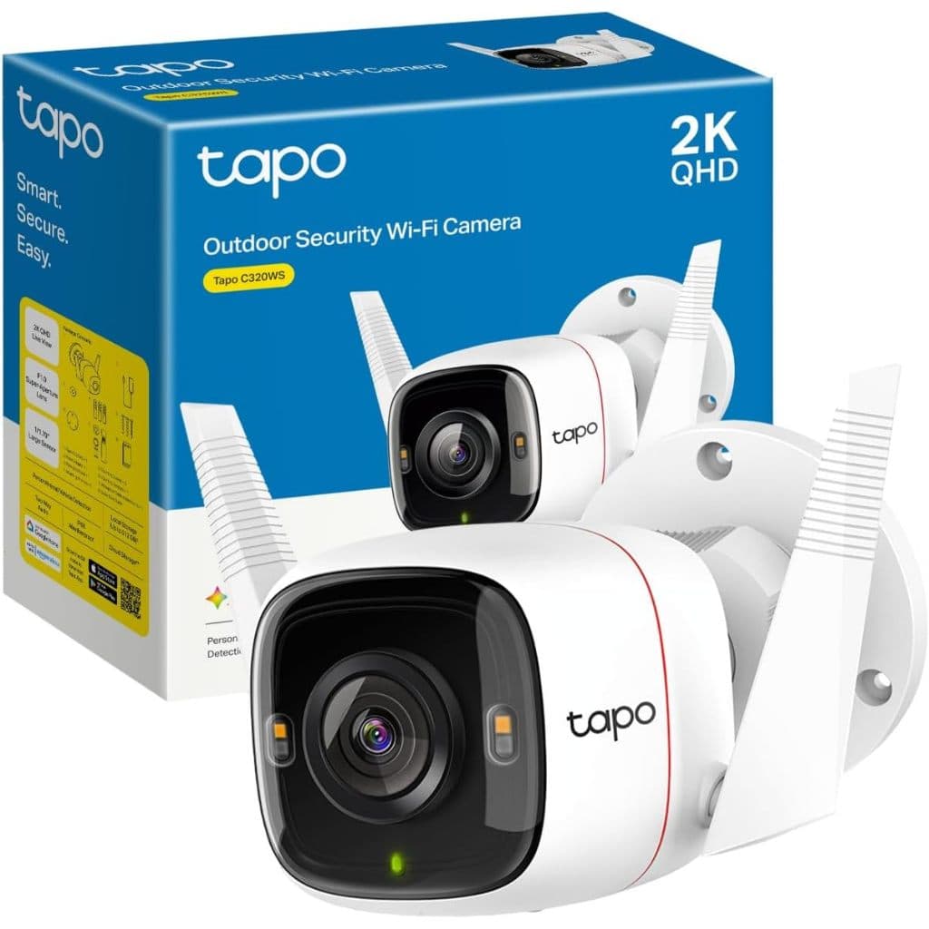 TP-Link Tapo C320WS - Resolução 2K QHD (4MP) Grava imagens nítidas Câmera de Segurança Wi-Fi Externa Visão Noturna