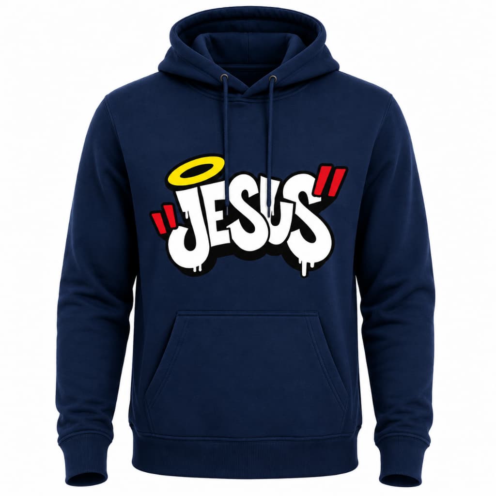 Blusa Moletom Masculino  JESUS  Flanelado Canguru com Capuz Unissex