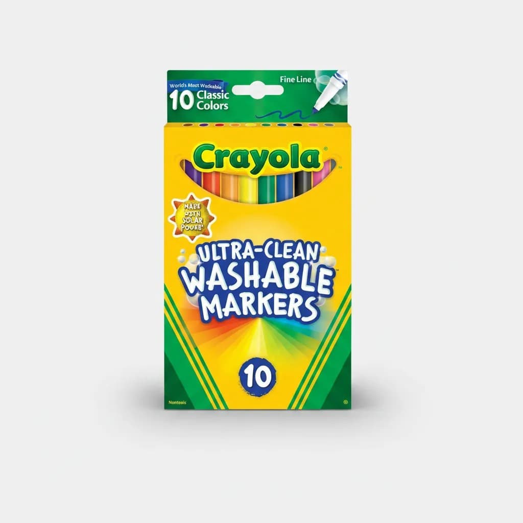 Canetinhas laváveis com 10 unidades ultra clean ponta fina crayola