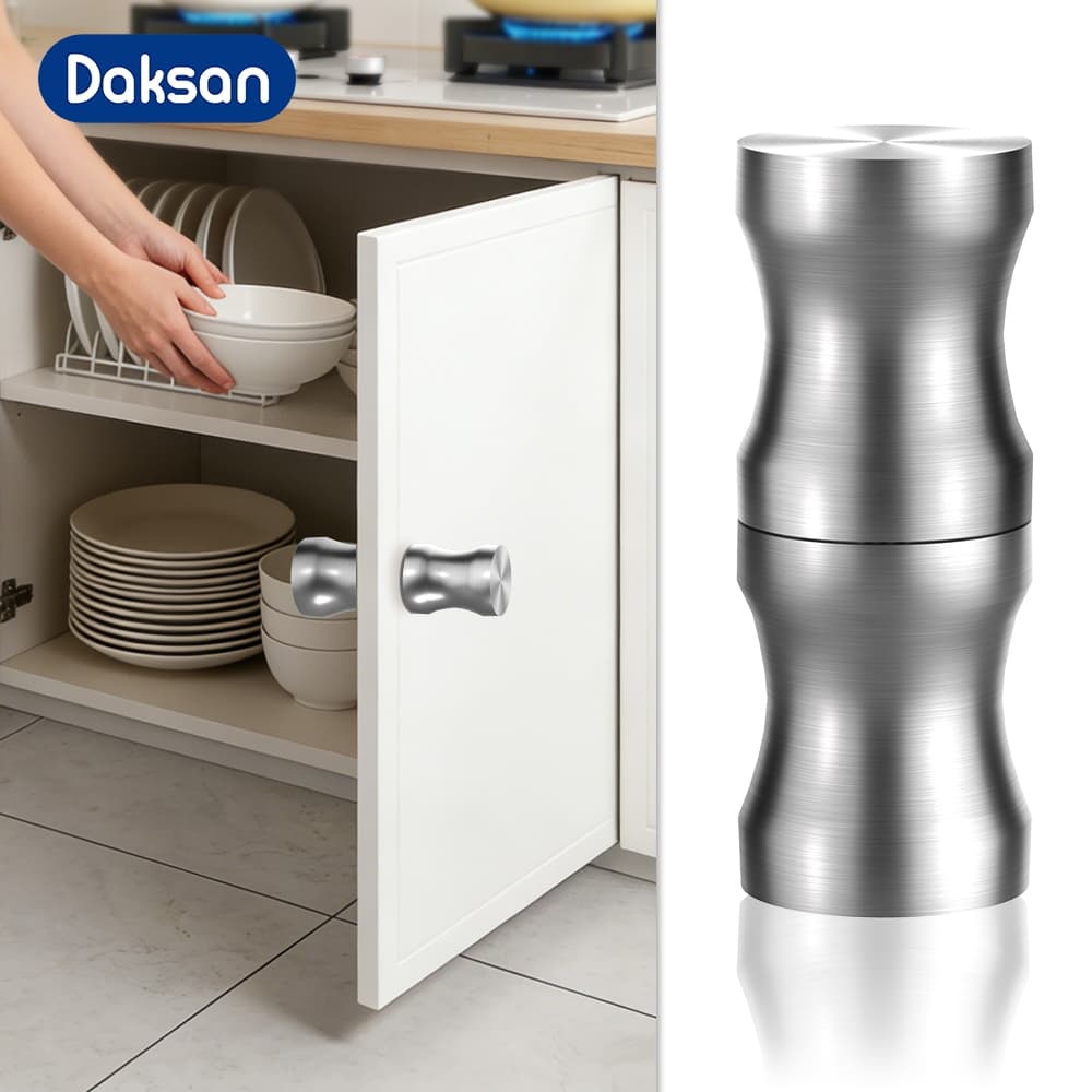 Par de Puxadores 9cm para Armário, Gaveta e Porta em Inox 201 Acabamento Escovado