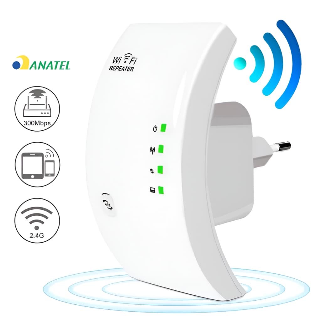 Repetidor Wifi Expansor De Sinal Sem Fio Roteador