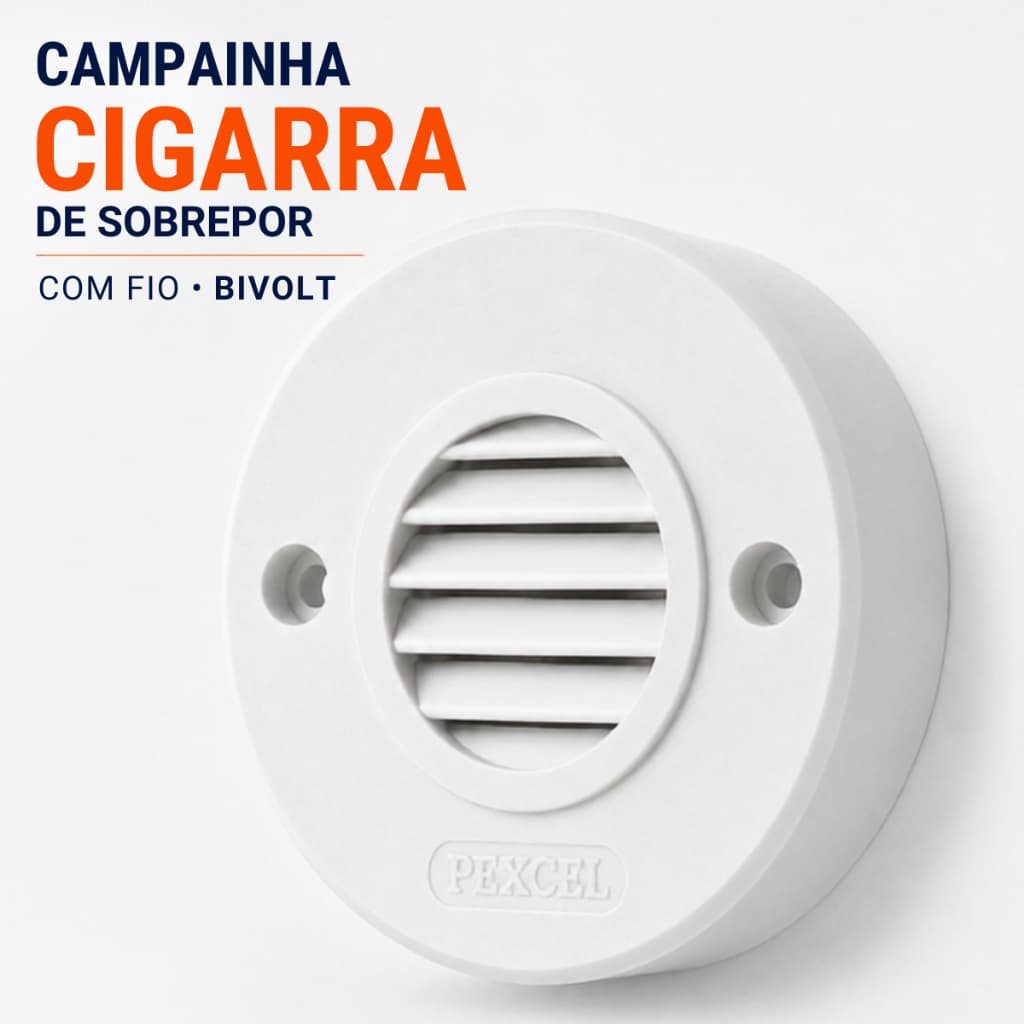 Campainha - Cigarra - Externa - Sobrepor - Bivolt  -110 - 220v - Casa - Construção
