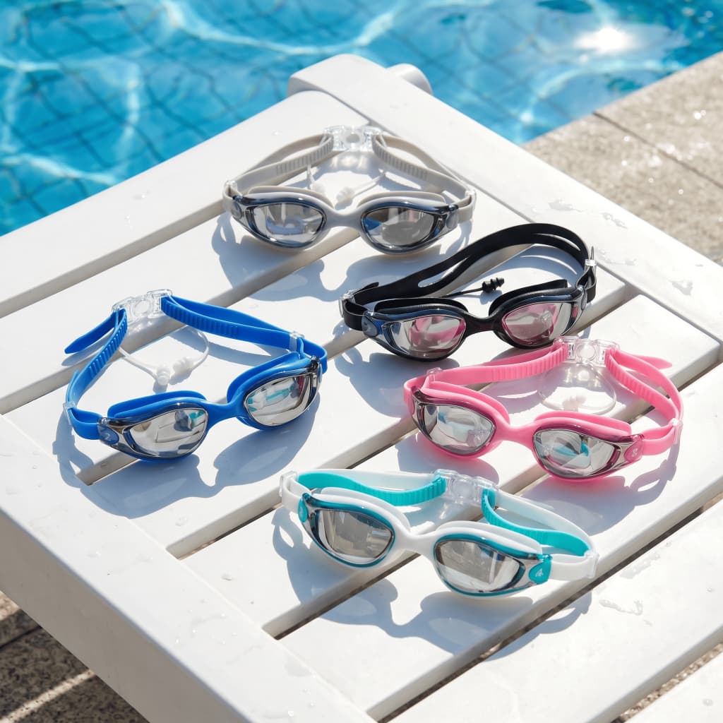 Óculos De Natação Profissional Com Protetor De Ouvido Piscina Praia Anti-Embaçamento  Lentes Uv