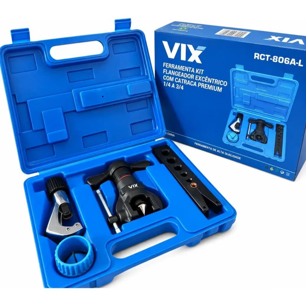 Kit Flangeador Excêntrico VIX RCT-806AL 1/4 A 3/4 Com Catraca