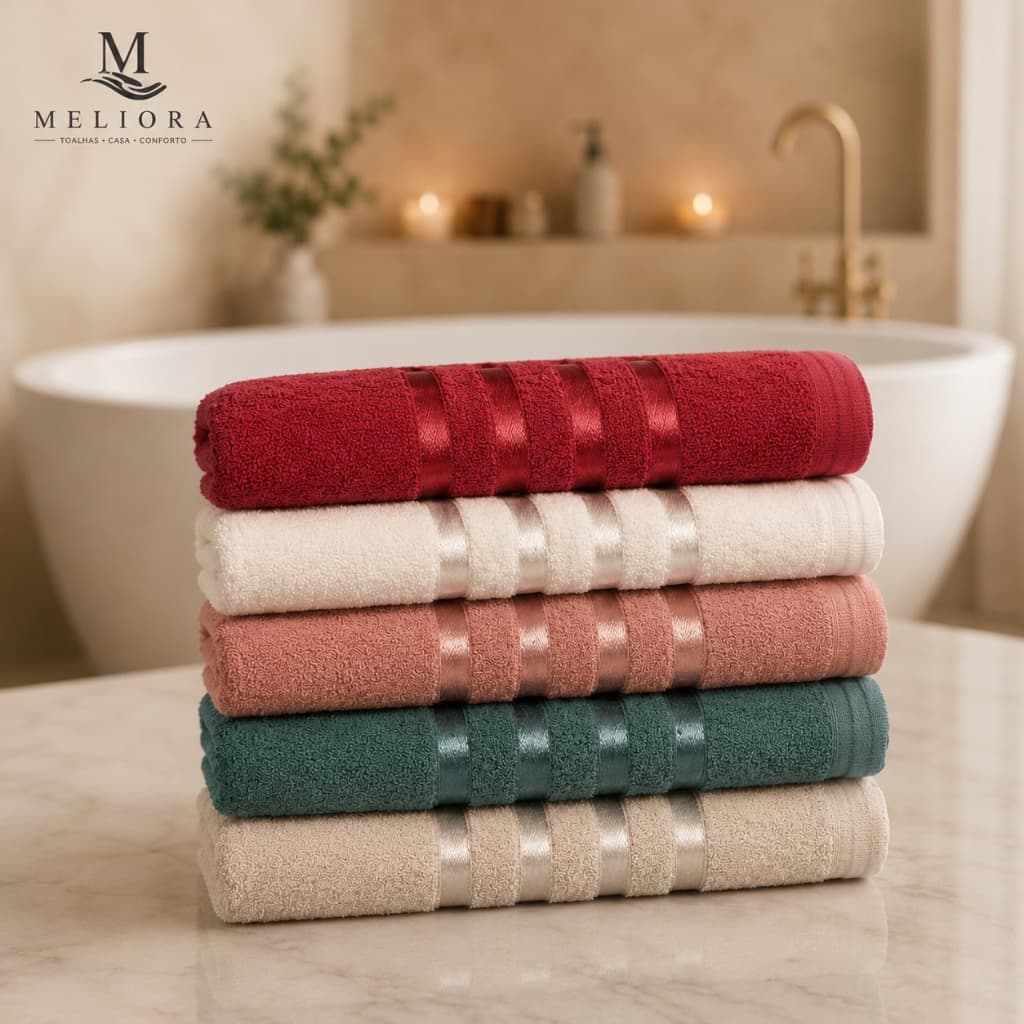 Kit 5 Toalhas de Banho Ônix Premium 62x132cm Algodão Super Macias Alta Absorção Toque Hotel