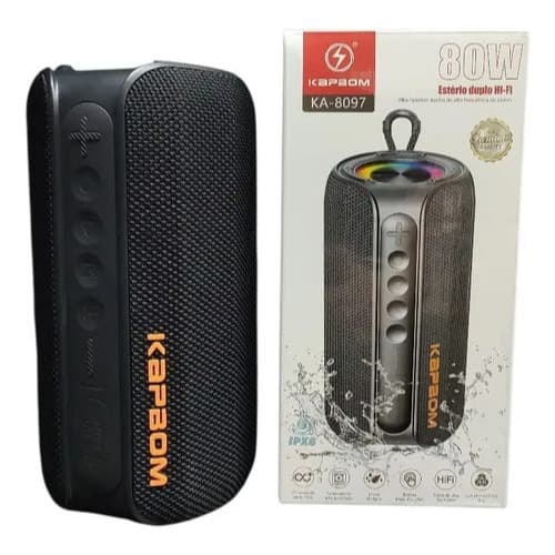 Caixa De Som 80w Bluetooth Sem Fio A Prova D'água Portátil