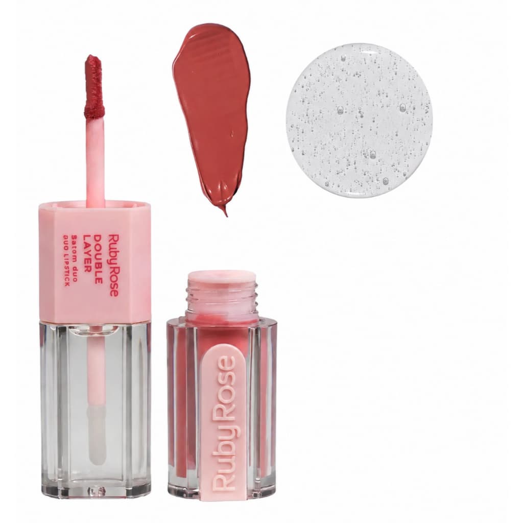 Batom Duo Double Layer -  Ruby Rose - Cores Variadas