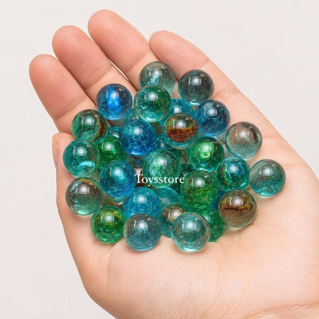Pacote de Bolinha de Gude em Vidro Coloridas Olho de Gato Infantil Jogo Antigo