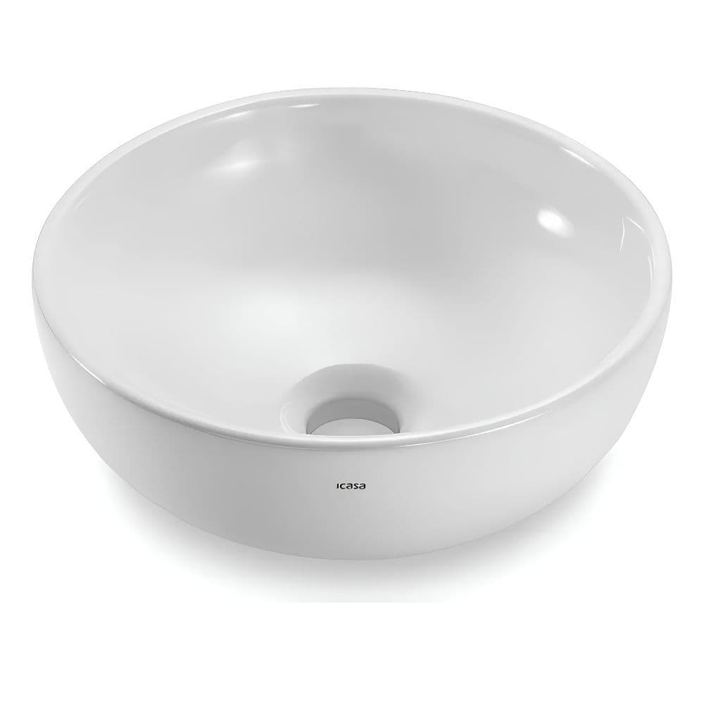 Cuba De Apoio Redonda Louça Ica16 30cm Branco Icasa