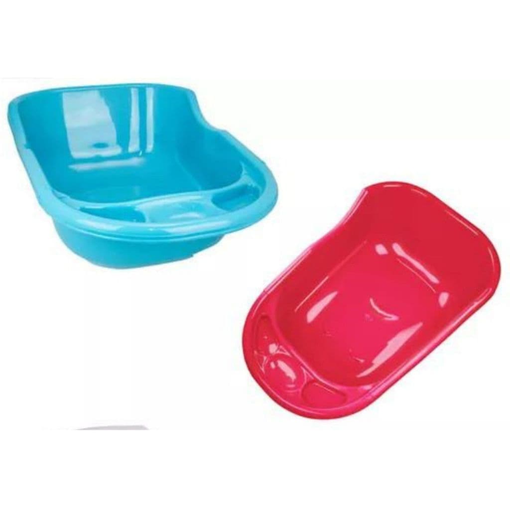 Banheira Infantil 30 Litros com Porta Sabonete Azul ou Rosa