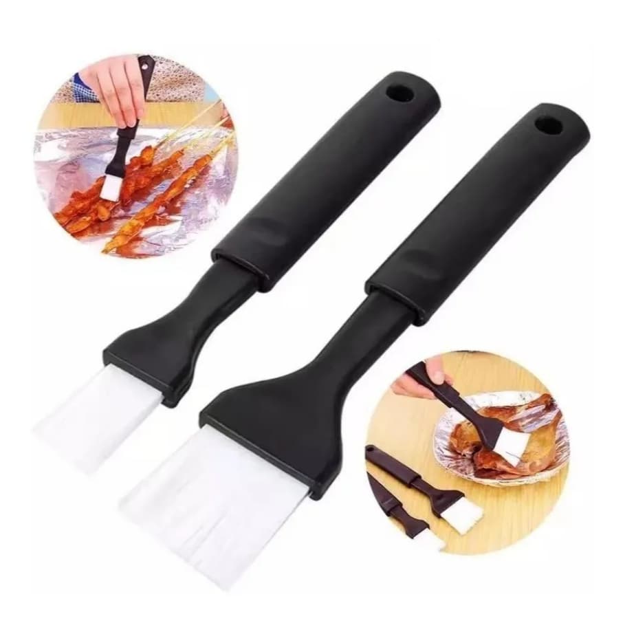 Conjunto 2 Peças Pincel Culinário Para Untar Confeitar Pães e Carnes