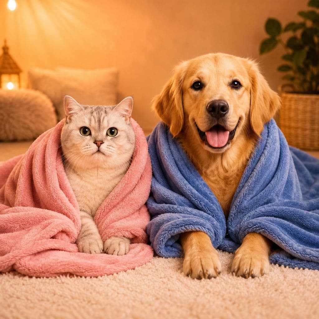 Mantinha Pet Premium Super Macia Quentinha Antialérgica Cães Gatos e Bebes 90x90cm