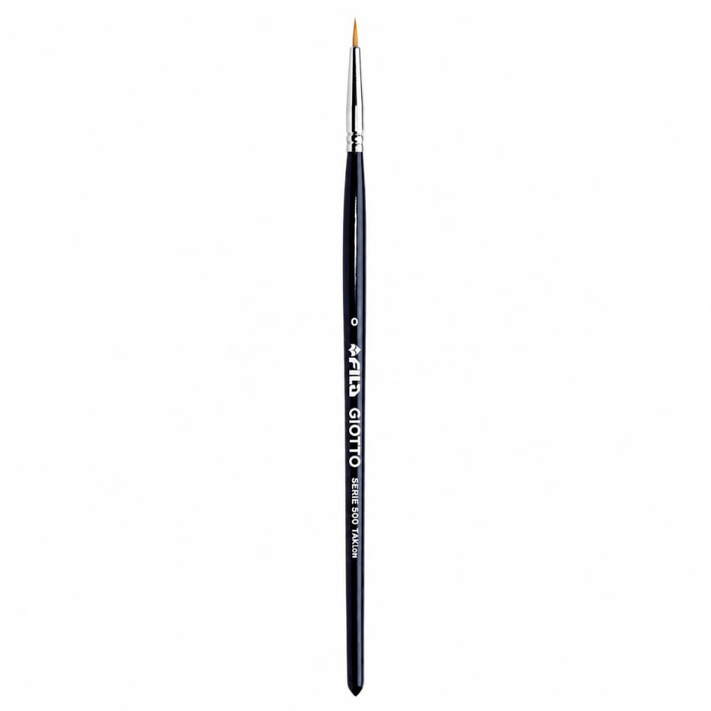 Pincel Redondo Taklon Giotto Ref. 500 para Pintura Artística Artesanato Aquarela Acrílica Escolar